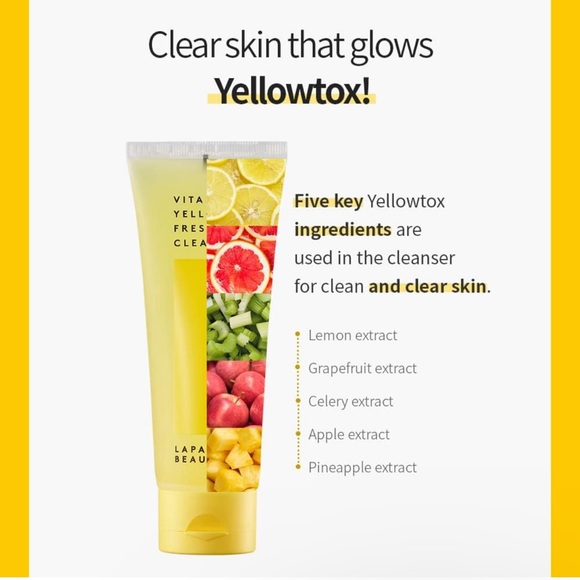 🍋 LAPALETTE BEAUTY Vita Yellow Fresh Cleanser - Picture 7 of 11